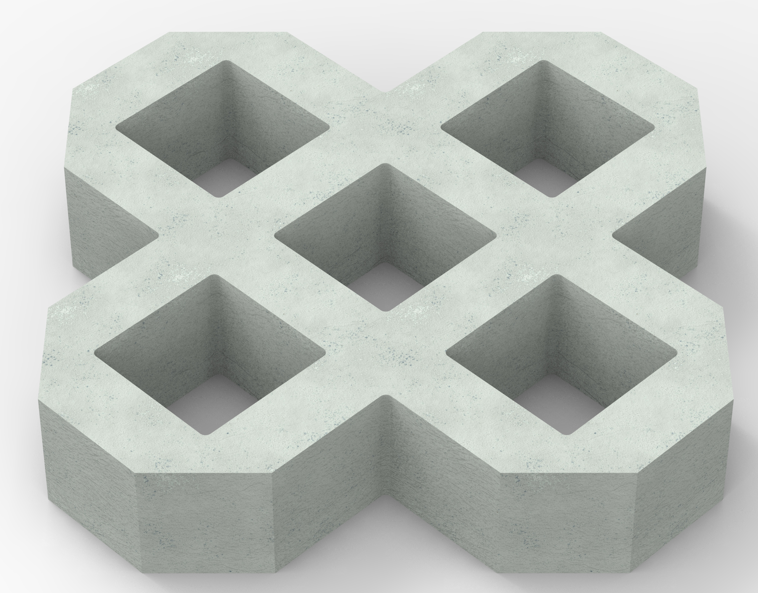 Artefato de Concreto Pisograma Colmeia 40x40